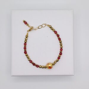 ΒΡΑΧΙΟΛΙ MURANO RED WAVY PEARL