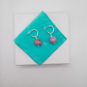 Ασημένια Σκουλαρίκια Rose Iaspis