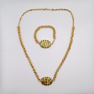 Alternative view of ΒΡΑΧΙΟΛΙ GOLD MURANO ZEBRA