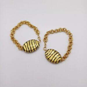 ΒΡΑΧΙΟΛΙ GOLD MURANO ZEBRA
