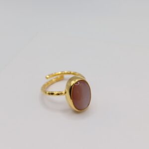 ΑΣΗΜΕΝΙΟ ΕΠΙΧΡΥΣΟ ΔΑΧΤΥΛΙΔΙ MOONSTONE