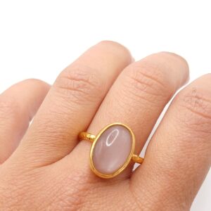 Alternative view of ΑΣΗΜΕΝΙΟ ΕΠΙΧΡΥΣΟ ΔΑΧΤΥΛΙΔΙ MOONSTONE