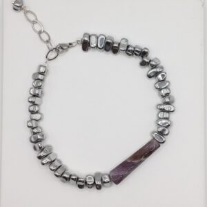 ΒΡΑΧΙΟΛΙ SILVER SINGLE AMETHYST